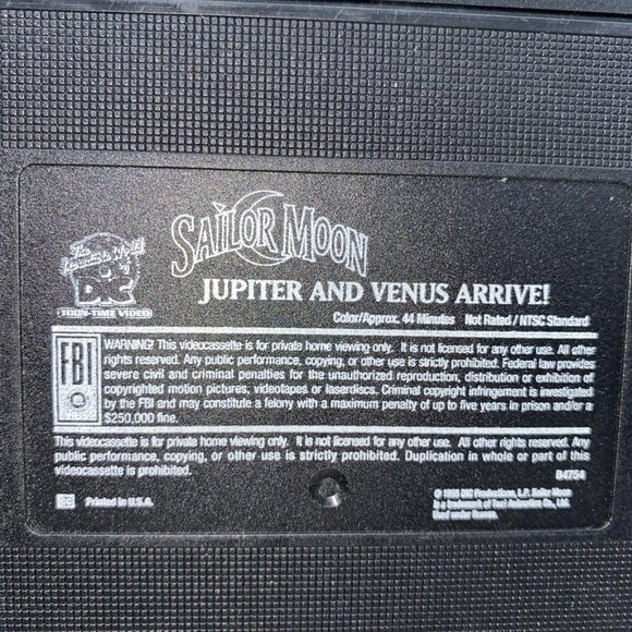 Sailor Moon: Jupiter and Venus Arrive (VHS, 1995) Anime Vintage - Picture 8 of 9